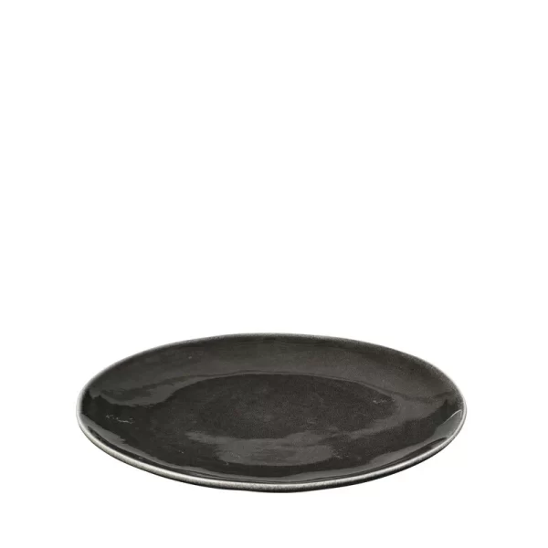 Broste Copenhagen Nordic Coal Speiseteller Aus Steingut | Ø 26 Cm | 4 Stk. 1