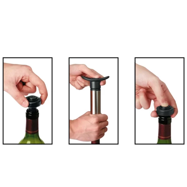 Cilio Vakuumpumpe Mit 2 Weinstopfen 4
