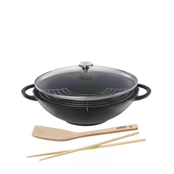 Küchenprofi Wok Set Aus Gusseisen 1