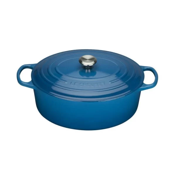 Le Creuset SIGNATURE Bräter Oval & Marseille (blau) | In Verschiedenen Größen 1
