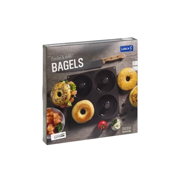 Lurch FLEXI®FORM Bagel & Donut Silikon-Backform | Für 4 Stk. 1