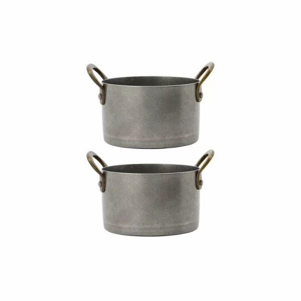 Nicolas Vahé Edelstahl Mini-Töpfe Messing-Griffen 1